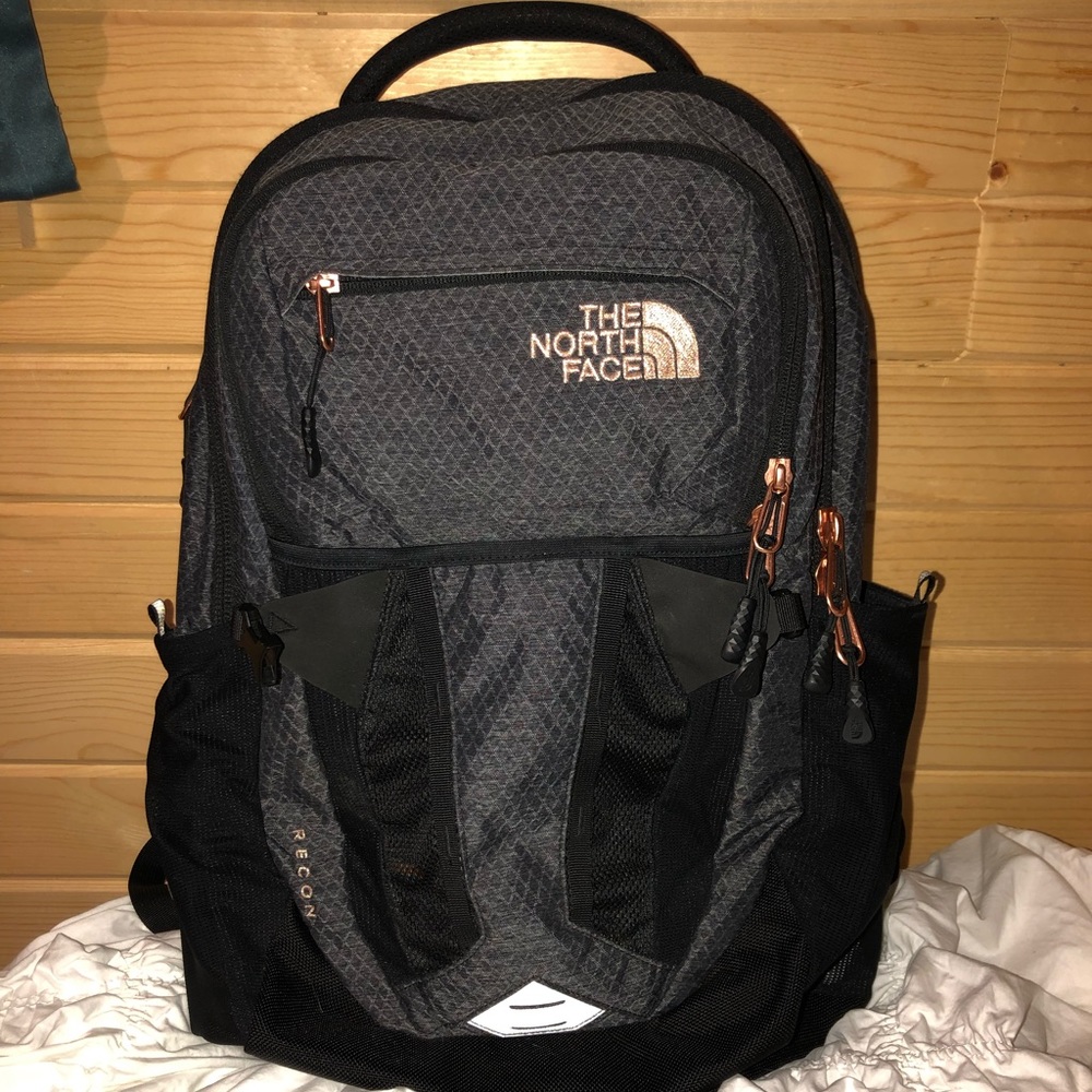 North face Recon backpack (Rose gold and grey)